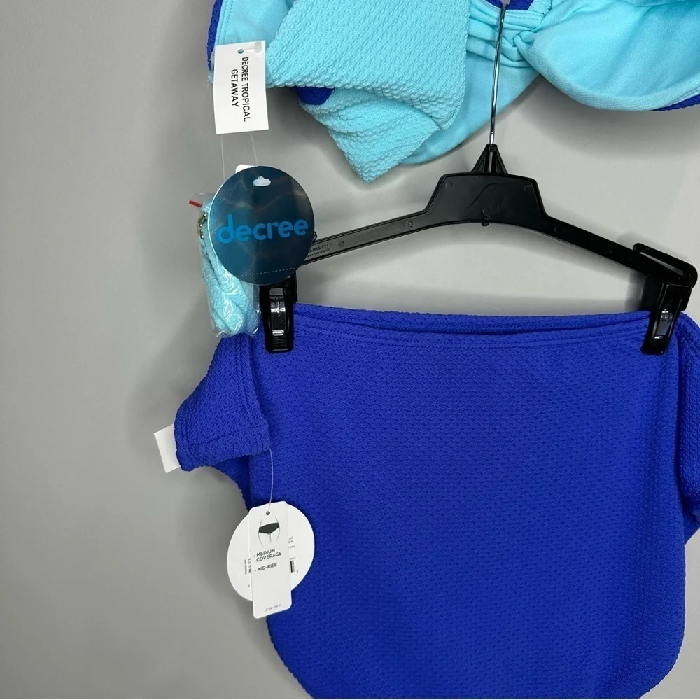 Decree Tropical Getaway Blue and Light Blue Bikini Set